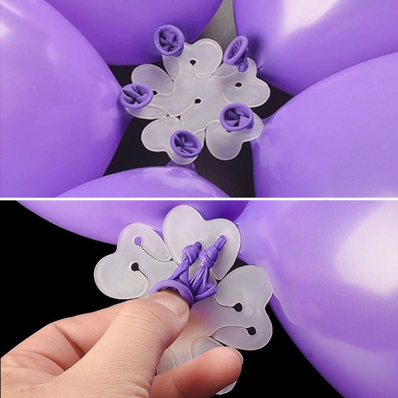 BHUCUTU 100 Pieces Flower Balloon Clips Balloons Holder Balloon Arch Clips for Baby Shower Wedding Event Decorations Birthday Party Supplies (Flower Style) - Image 4
